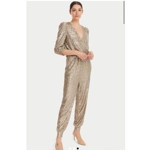 Generation love gold sequin jumpsuit
